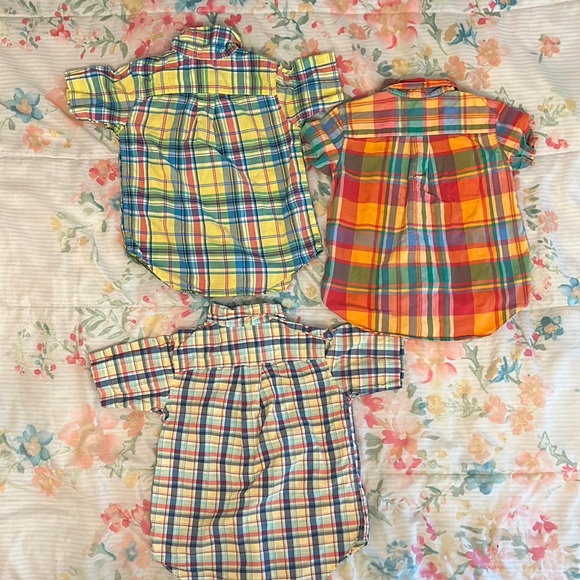 Ralph Lauren 4T Collection. 5 SS Plaid Shirts. 1 Polo. 8 total items. - Picture 2 of 8